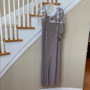 R&M Richards Glittering Taupe Jumpsuit